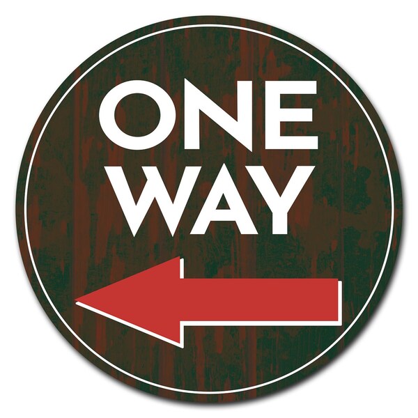 Signmission One Way Circle Corrugated Plastic Sign C-24-CIR-WS-One Way - main